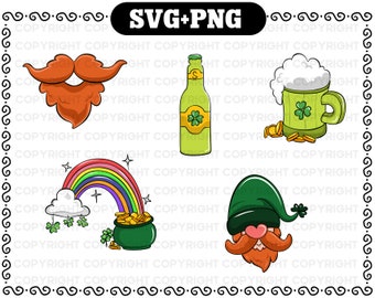 Leprechaun Shamrock St Patricks SVG And PNG - Saint Patricks Day Svg Cricut cut files - Lucky Svg - Irish Png - Lucky Shamrock Svg