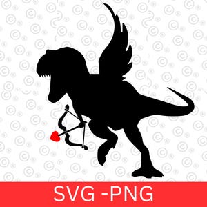 Valentine&#39;s Day Dinosaur SVG - Loveasaurus PNG - Valentine Dino Cut File - Valentine Day Dinosaur - Love Dino
