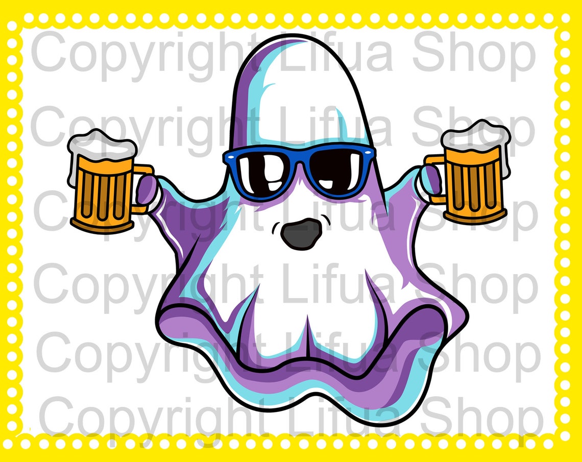 Ghost Beer SVG and PNG Ghosts Drinking Beer Svg Boos Ghost Etsy