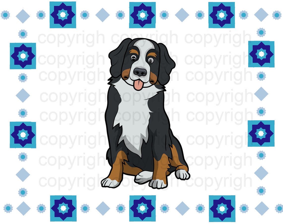 Bernese Mountain Dog SVG and PNG / Bernese Svg Cut File for - Etsy