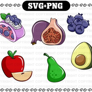 Fruits SVG and PNG - Fruits svg cutting file - Fruits svg cricut