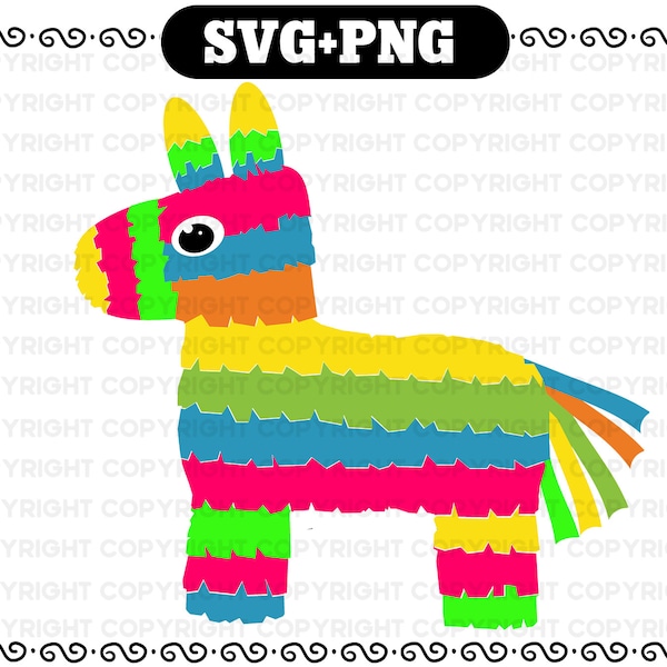 Pinata SVG + PNG / pinata Cut file / Cinco de mayo clipart / Cinco de mayo Digital download / svg for cricut / fiesta svg / pinata svg