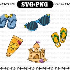 Summer SVG and PNG - summer Beach svg cutting file - Vacation svg cricut