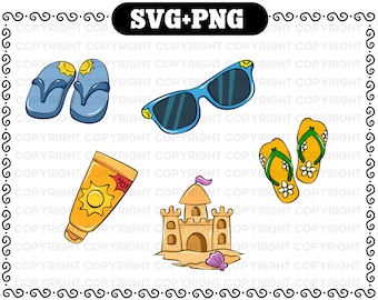 Summer SVG and PNG - summer Beach svg cutting file - Vacation svg cricut