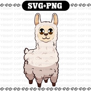 Cute Alpaca LLama SVG + PNG
