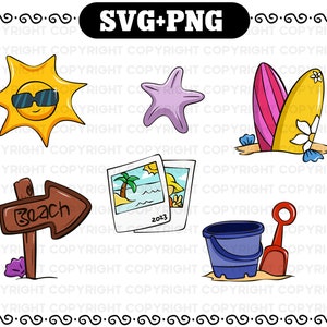 Summer SVG and PNG - summer Beach svg cutting file - Vacation svg cricut