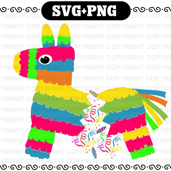 Broken Pinata SVG and PNG / pinata Cut file / Cinco de mayo clipart / Cinco de mayo Digital download / svg for cricut / fiesta svg