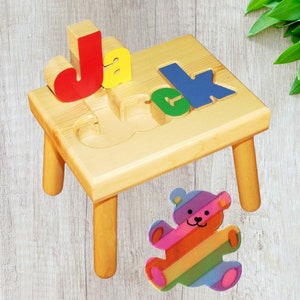 Child's Name Puzzle Stool