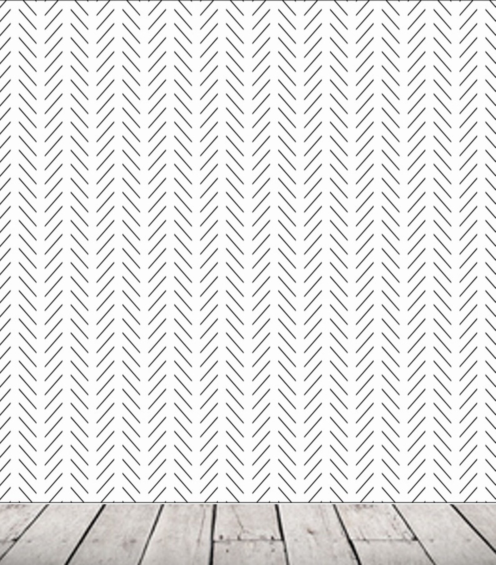 Monochrome black and white herringbone wall paper vinyl Etsy