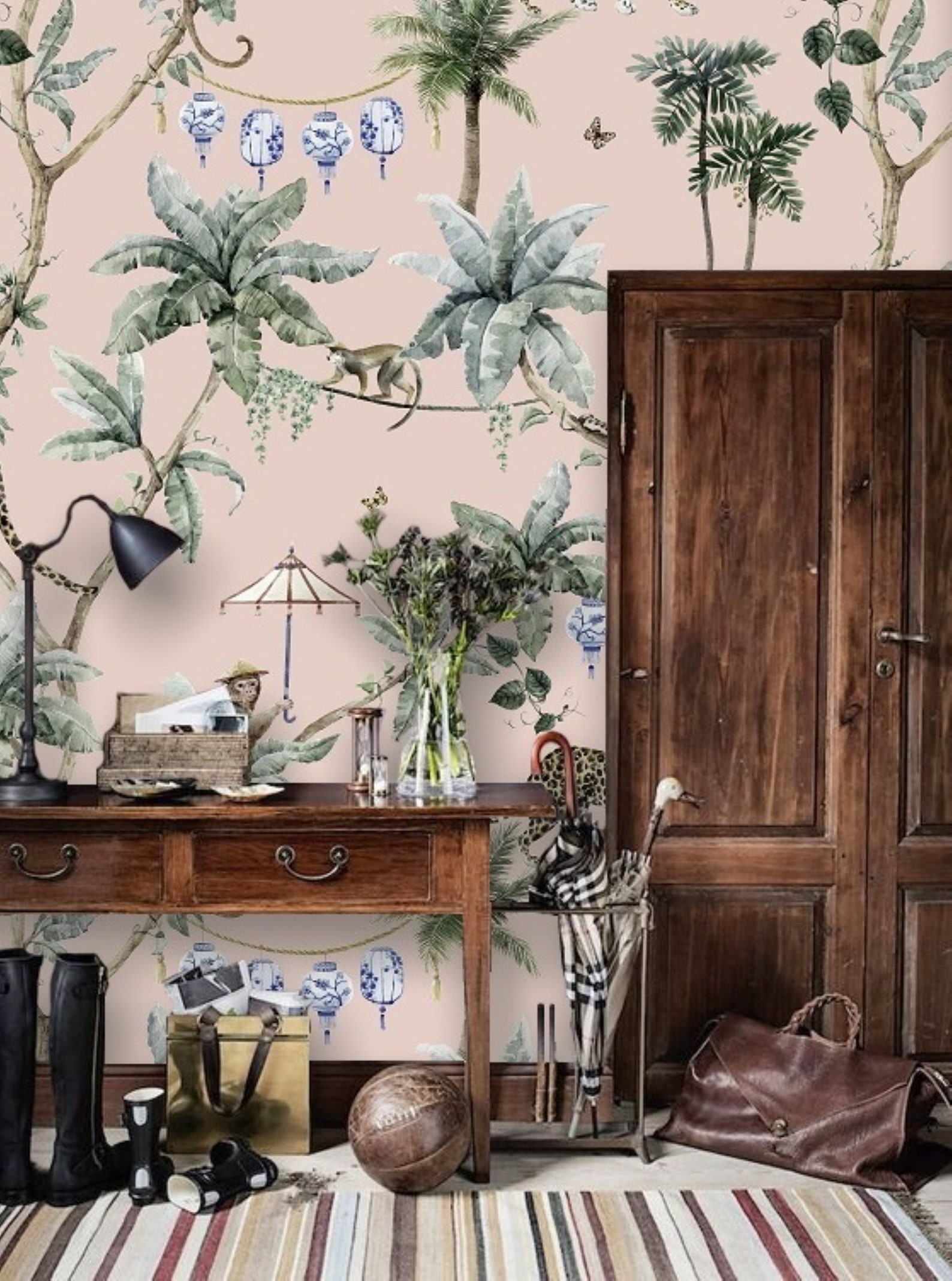 Cheetah Peel and Stick Wallpaper Cheetah and Monkey Etsy