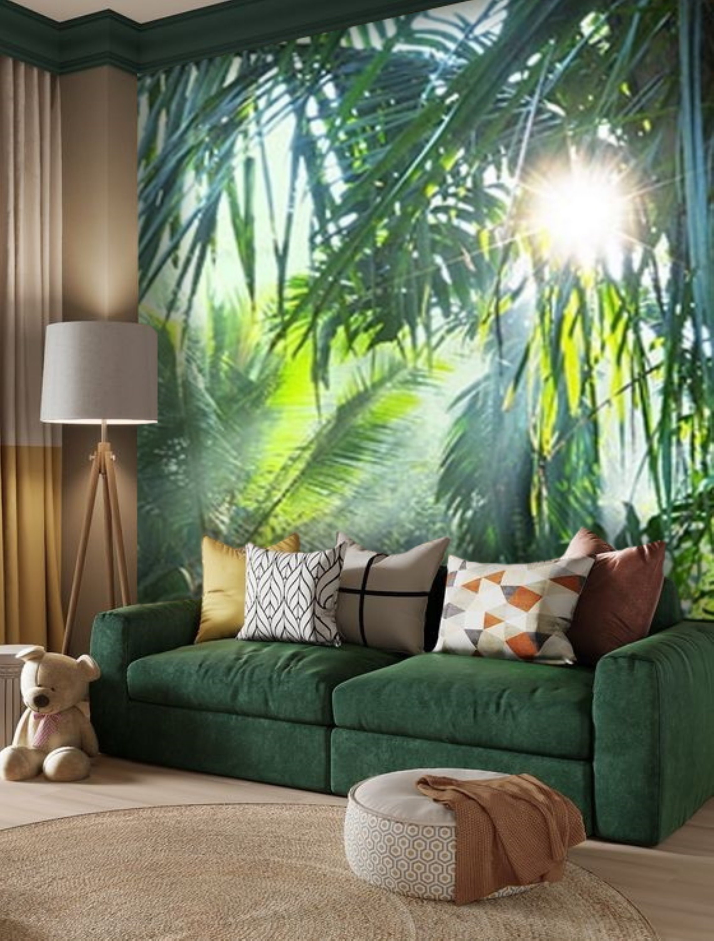 Jungle Wallpaper, Removable Wallpaper, Tropical, Jungle, Rain Forest