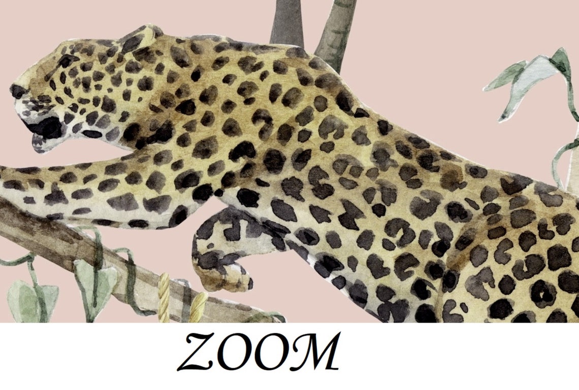 Cheetah Peel and Stick Wallpaper Cheetah and Monkey Etsy