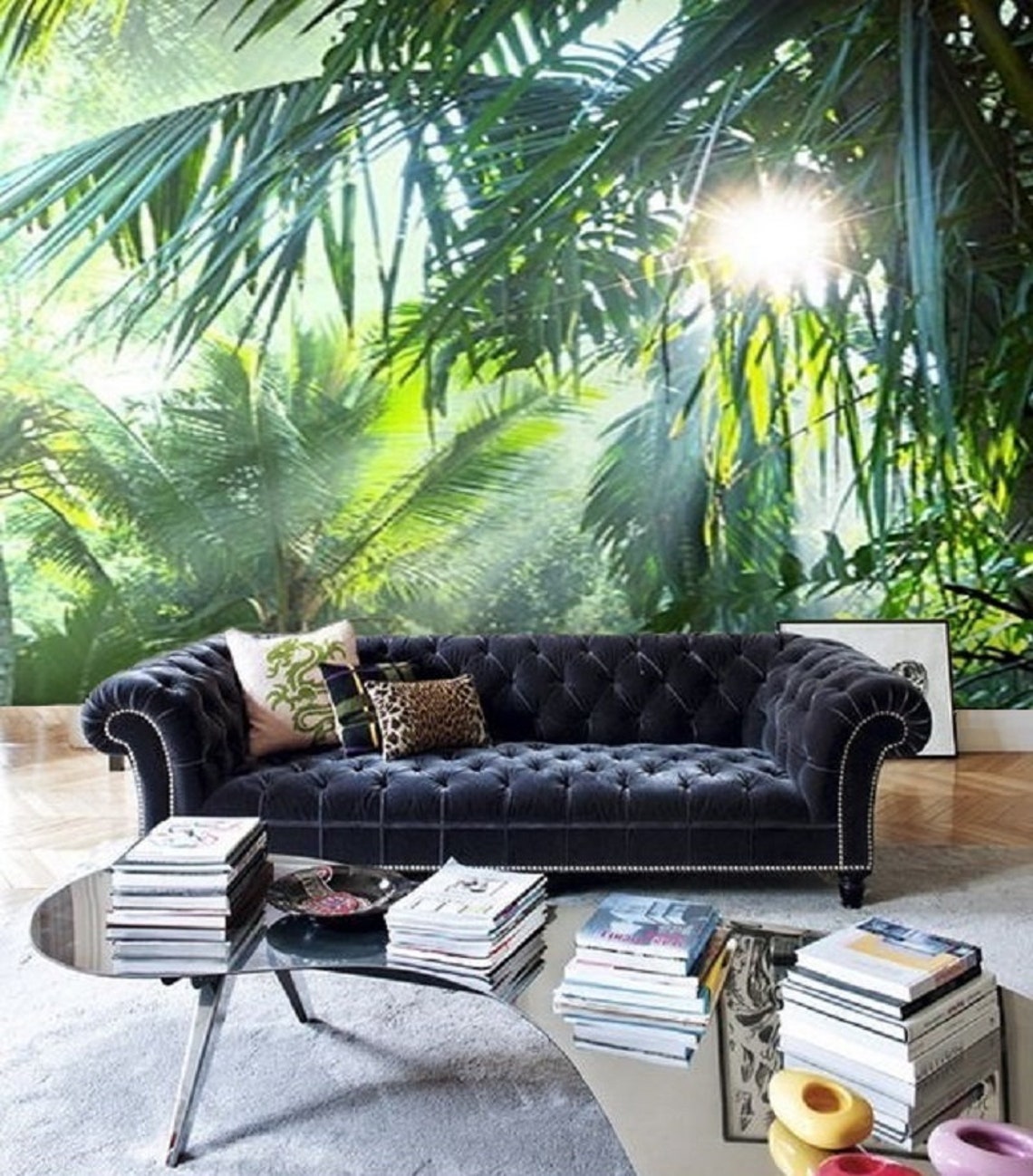 Jungle Wallpaper, Removable Wallpaper, Tropical, Jungle, Rain Forest