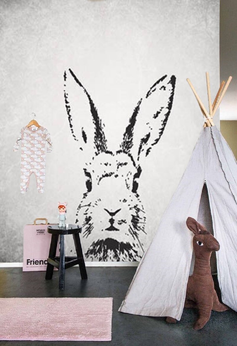Bunny Wallpaper - Etsy UK Bunny Wallpaper - Etsy UK