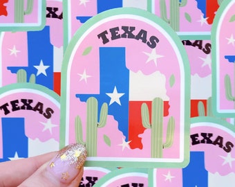 Texas waterproof sticker|texas sticker|state sticker|states sticker