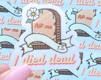 Died dead waterproof  sticker|waterproof sticker|pop culture