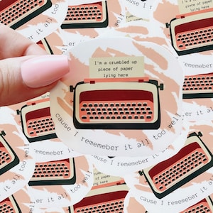 I remember it” waterproof lyric sticker|waterproof sticker|pop culture