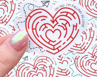 Oh no I’m falling in love waterproof sticker|waterproof sticker|pop culture