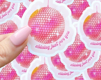Shining just for you waterproof sticker|mirrorball sticker|discoball sticker|waterproof sticker|pop culture