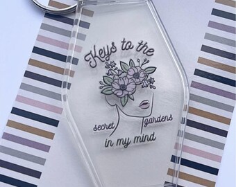 I hate it here keychain| Secret gardens in my mind keychain|tortured keychain