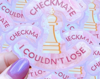 Checkmate waterproof sticker|waterproof sticker|pop culture