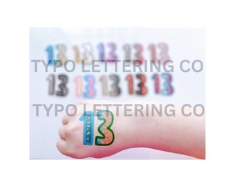 Temporary &quot;13&quot; Tattoos POLKA DOTS|13 tattoos|original designer