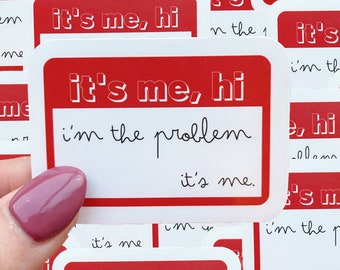 It’s me, hi waterproof sticker|name tag sticker|pop culture|waterproof sticker