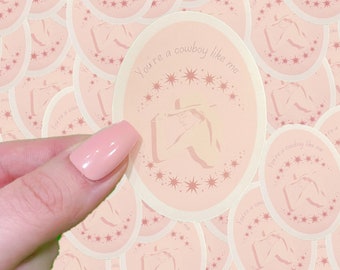 Cowboy like me waterproof sticker