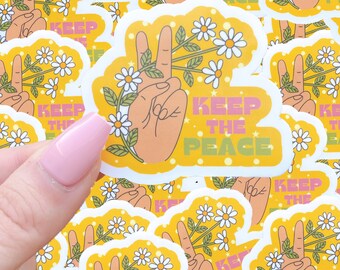 Keep the Peace waterproof sticker|peace sticker|protest sticker|waterproof sticker