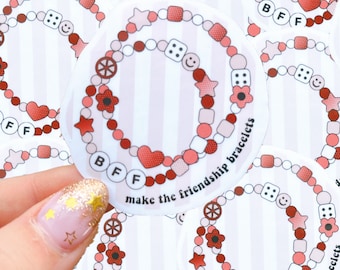 Friendship bracelet waterproof sticker|waterproof sticker|pop culture