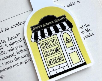 Grumpy Sunshine romantic trope magnetic bookmark|yellow grumpy sunshine bookmark