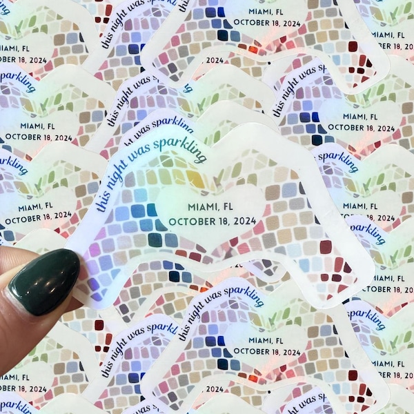 Holographic custom Eras heart hands sticker| tour merch| tour sticker|waterproof sticker