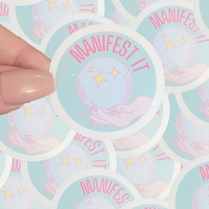 Manifest it waterproof Halloween sticker