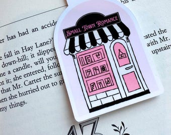 Small Town Romance romantic trope magnetic bookmark|pink small town romance bookmark
