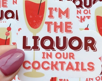Liquor in cocktails waterproof sticker|waterproof sticker|pop culture