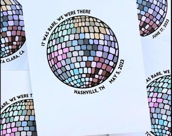 Custom Eras disco card|tour merch|3 styles
