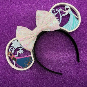Royal Sisters Mouse Ears | Matching Princess | Ice & Fire Ears | Interchangeable Bounding Ears | Theme Park Ears | Cosplay | Best Friends