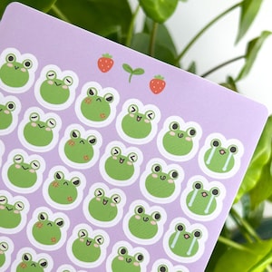 Froggy Emoji / Mood Tracker / Hoja de pegatinas