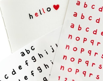 ABC | Alphabet Sticker Sheet | Letter Stickers | Planner, Journal & Scrapbooking