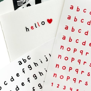 ABC | Feuille d'autocollants alphabet | Autocollants Lettre | Agenda, carnet et scrapbooking