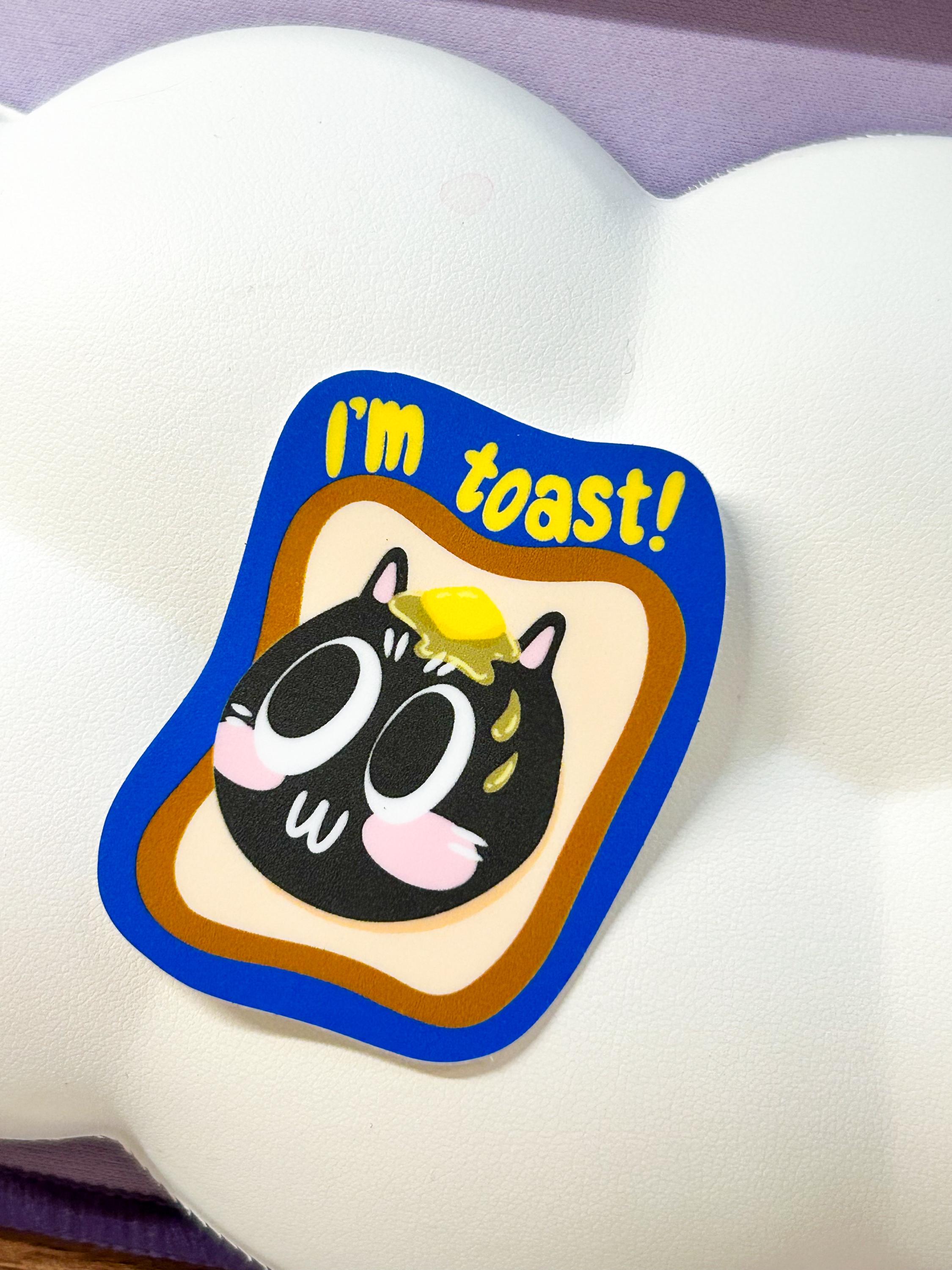 I'm Toast Cat Sticker | Funny Meme, Laptop, Water Bottle - Etsy