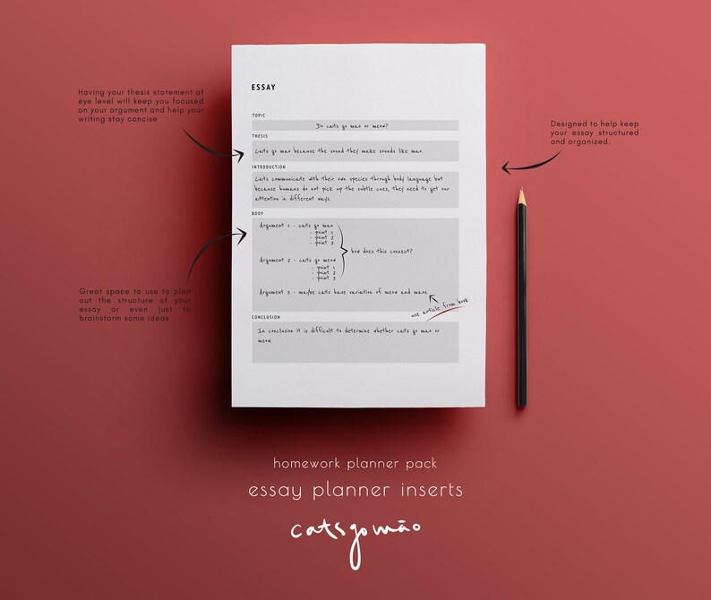 Download Homework Planner Inserts Productivity planner for students ...