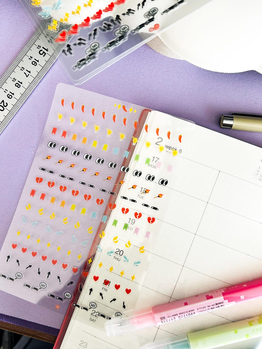 Emoji Planner Stickers: Transparent Mini Icons for Journaling - Etsy
