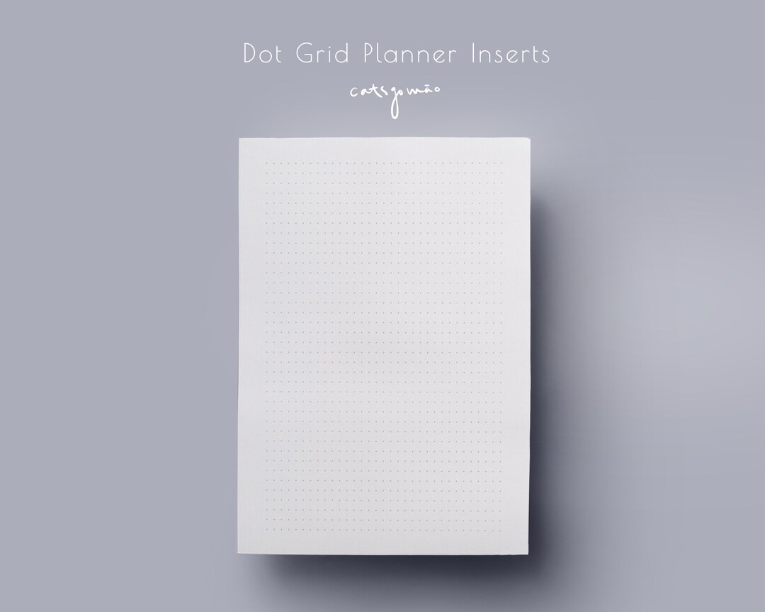 Dot Grid Paper Planner Insert - Bullet Journal, Filler Planner Pages ...