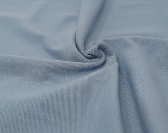25cm Bündchenstoff Schlauchware 70cm breit Öko-Tex // blau glatt