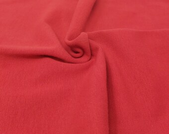 25 cm cuff fabric hose fabric 70 cm wide Oeko-Tex // red smooth