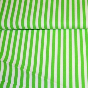 Tissu coton / batiste rayures blanc/vert image 1