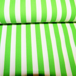 Tissu coton / batiste rayures blanc/vert image 2