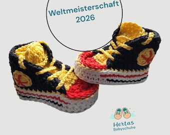 Babyschuhe zur Fußball-Weltmeisterschaft 2026, ein schönes Geschenk zur Taufe oder Geburt -