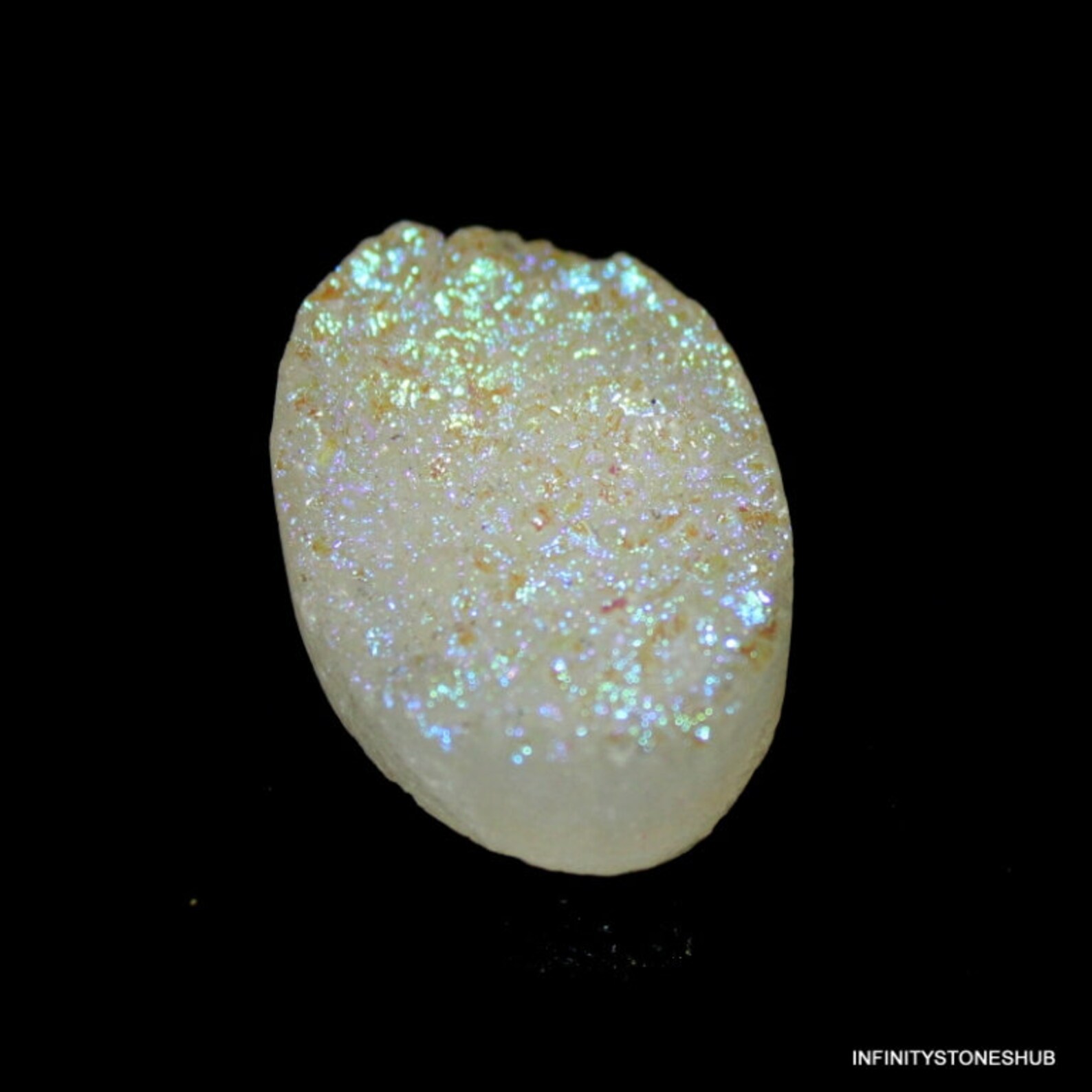 50.00 Ct. Druzy Loose Gemstone Opal Titanium Druzy Cabochon Etsy